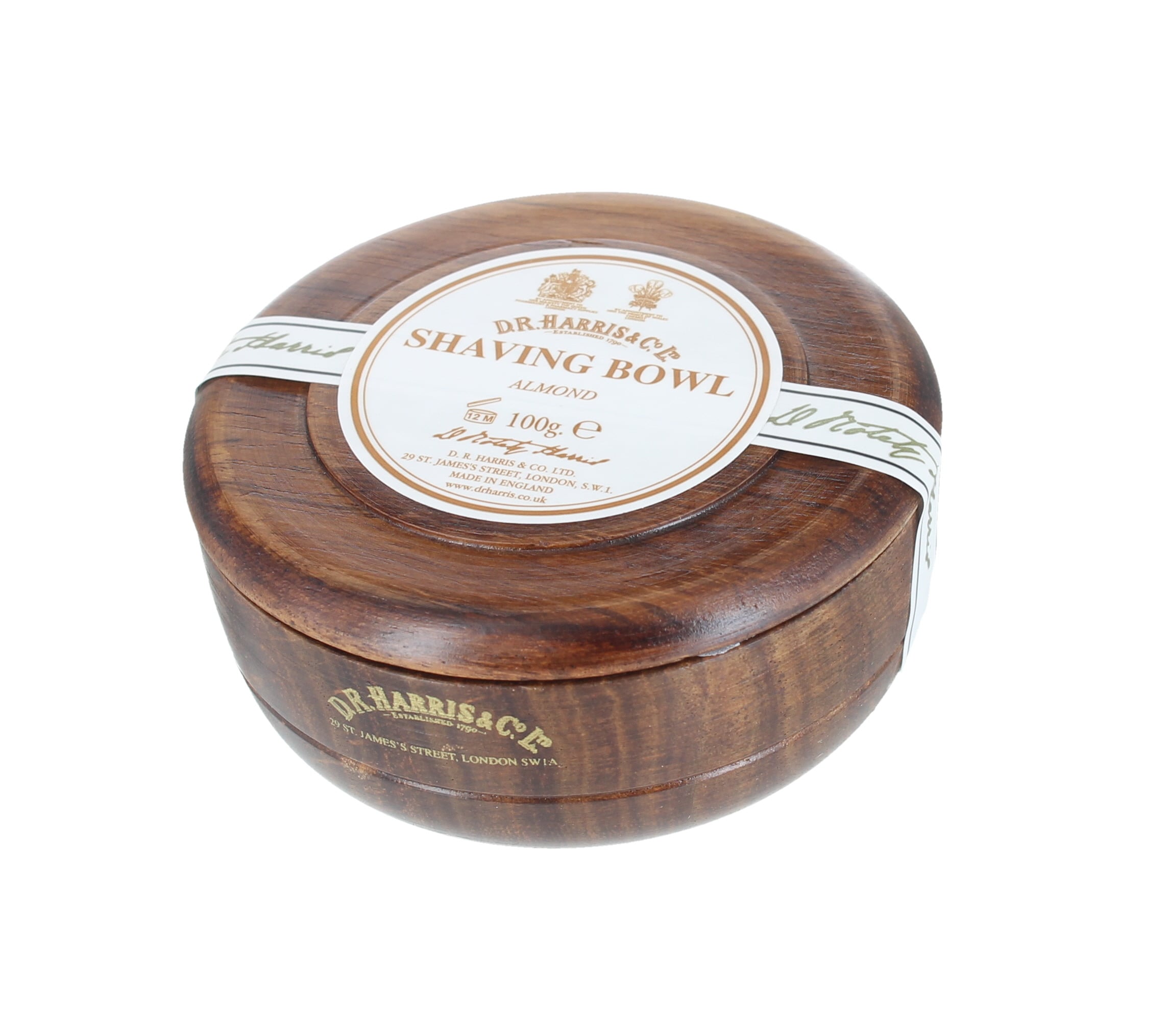 D.R. Harris Almond Shaving Soap Bowl, Mahogany